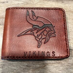 Minnesota Vikings Handmade Leather Wallet
